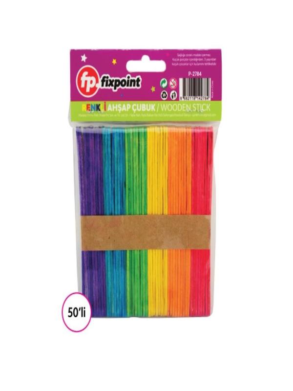 FİXPOİNT RENKLİ AHŞAP DİL ÇUBUĞU P-2784