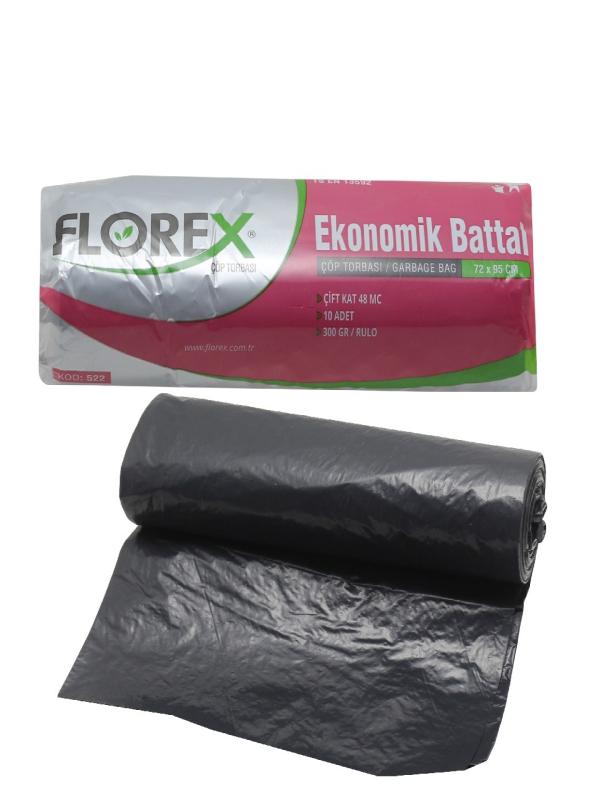FLOREX EKONOMİK BATTAL SİYAH ÇÖP POŞET KOD:522(72X95 300GR)