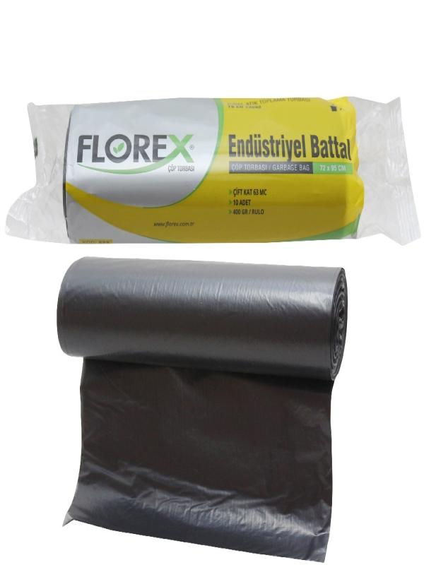 FLOREX ENDÜSTRİYEL BATTAL ÇÖP POŞETİ KOD:523 (72x95 400gr)