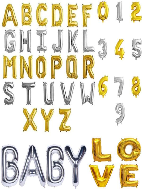 FOLYO BALON SAYI HARFLER GOLD-GÜMÜŞ 40**
