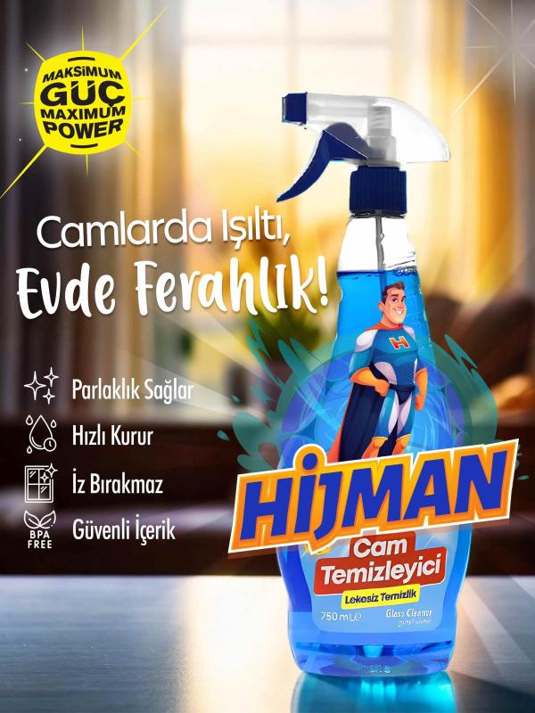 HİJMAN CAM TEMİZLEYİCİ 750 ML