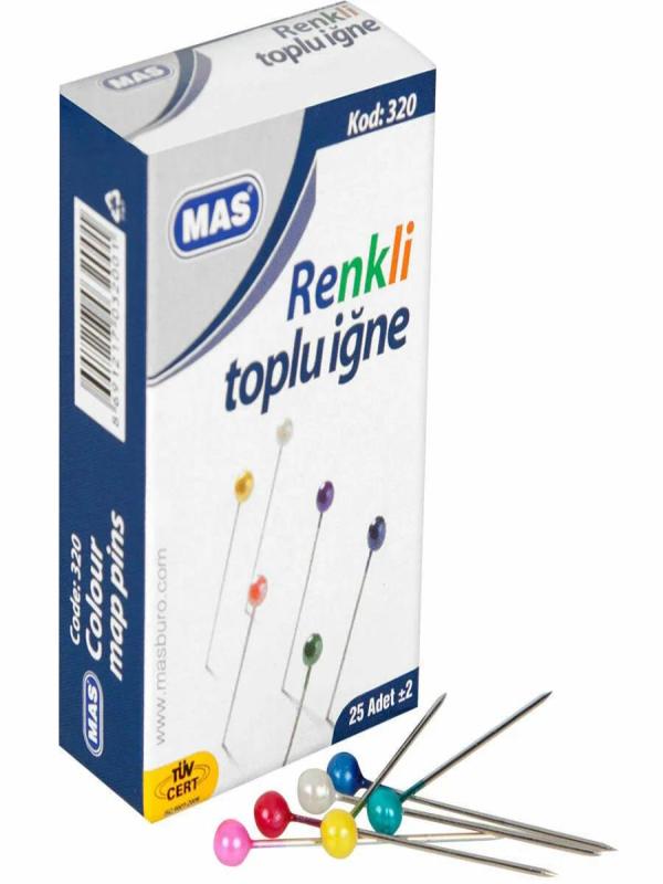 MAS RENKLİ BAŞLI TOPLU İĞNE 32MM