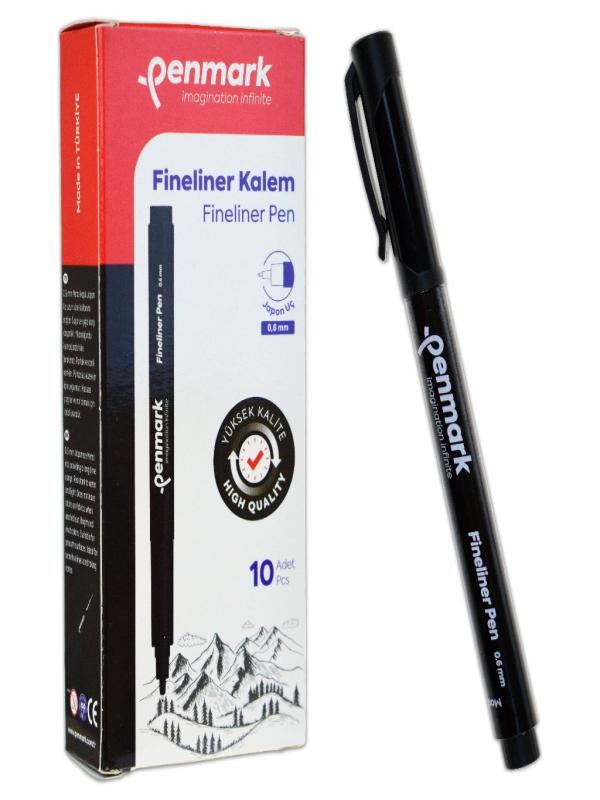 PENMARK FİNELİNER KALEM 0,6 MM JAPON UÇ SİYAH HS-800-01