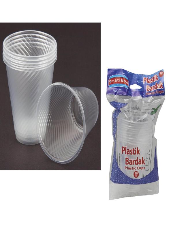PRATİKON PLAS.BARDAK 180CC 10 LU PR1149
