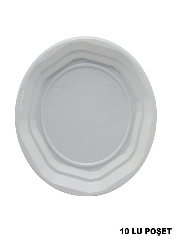 PRATİKON PLASTİK TABAK ORTA BOY 10 LU