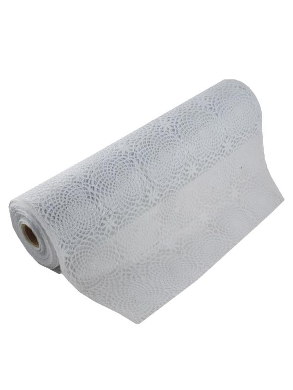 SERMAT DANTEL FİLMLİ BEYAZ MASA ÖRTÜSÜ 50CM*20M SRC2621