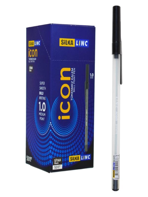 SİLKA LINC İCON 1.00MM SİYAH TÜKENMEZ KALEM ART.447