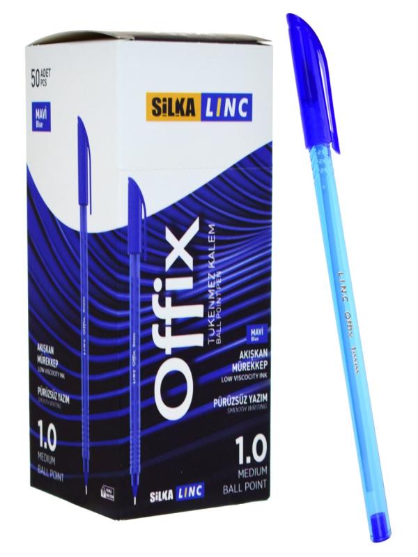 SİLKA LINC OFFİX 1.00MM TÜKENMEZ KALEM MAVİ ART.423