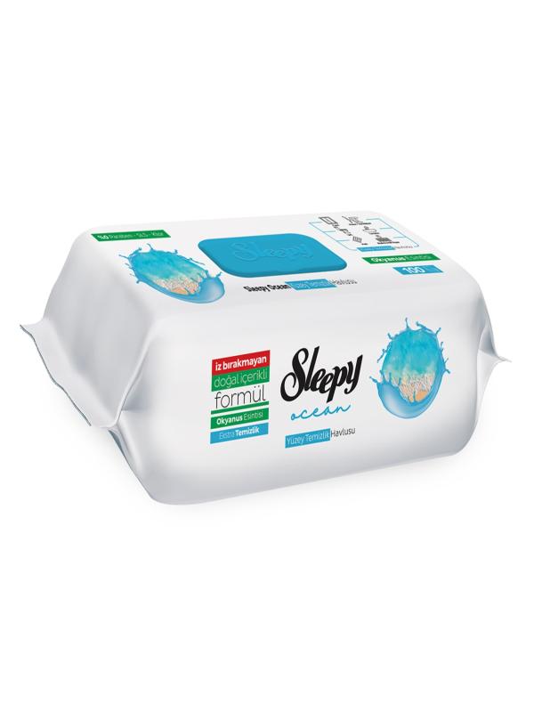 SLEEPY 100 LÜ YÜZEY TEMİZLİK HAVLUSU OKYANUS FERAHLIĞI
