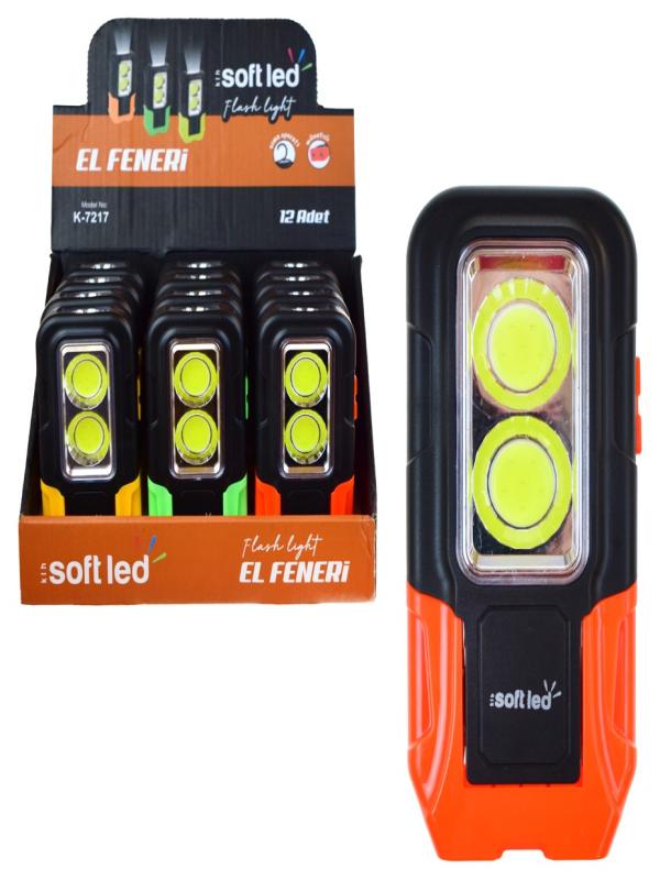 SOFTLED PİLLİ MIKNATISLI FENER K-7217
