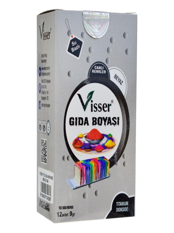 VİSSER TOZ GIDA BOYASI BEYAZ 9 GR