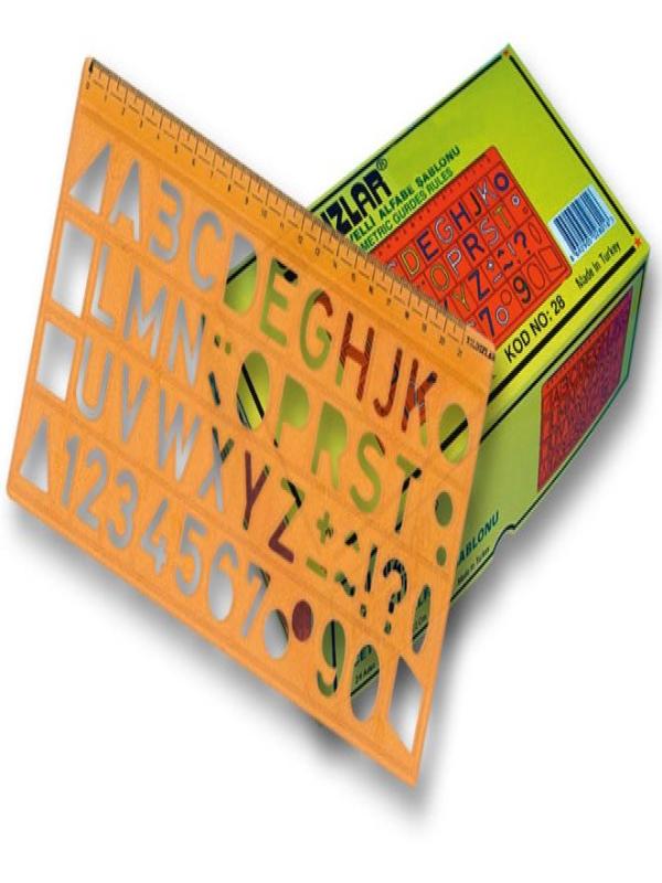 YILDIZLAR HARF ŞABLONU 22 CM NO:028