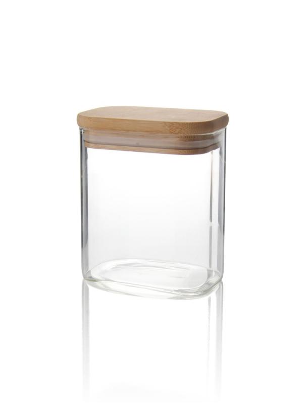 MİEN DİKDÖRTGEN CAM KAVANOZ 650ML BOR-0100