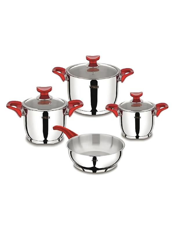 VİVALDİ PERLA 7 PARÇA ÇELİK TENCERE SET G734