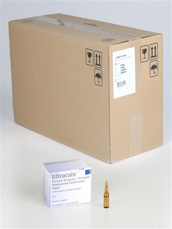 Ultracain Ds Fort 2 Ml 40 Mg/Ml+12 Mcg/Ml Artikain, Epinefrin Etken Maddleli Enjeksiyonluk Çözelti Içeren Ampul, 20 Ampul/Kutu, 120 Kutu/Koli Seti