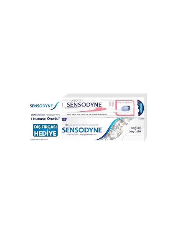 Sensodyne Sağlıklı Beyazlık Diş Macunu 75 ml + Diş Eti Bakımı Soft Diş Fırçası