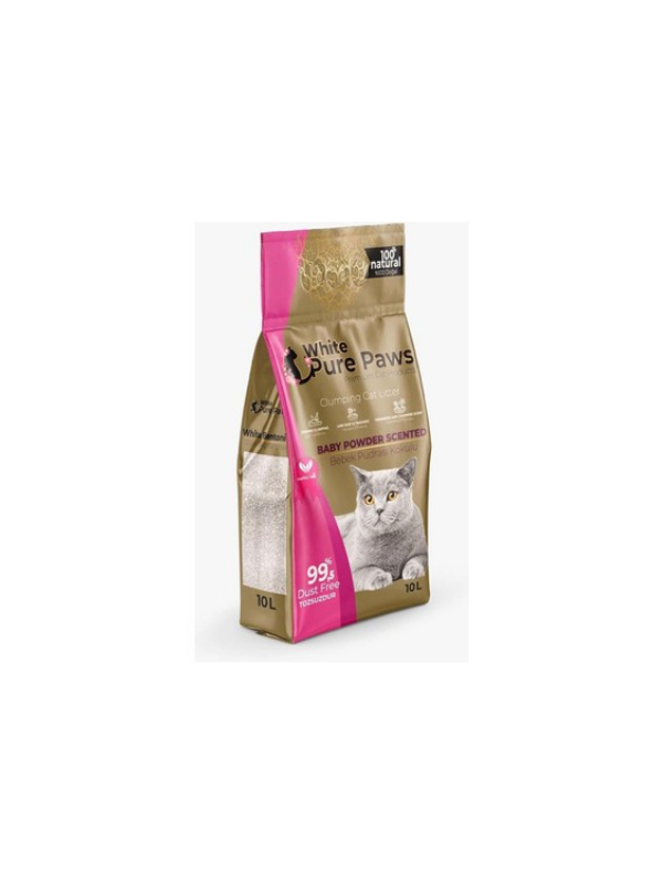 PURE PAWS BEBEK PUDRASI KOKULU KEDİ KUMU 10 LT