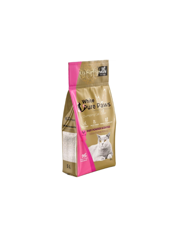 PURE PAWS BEBEK PUDRA KOKULU KEDİ KUMU 5 LT