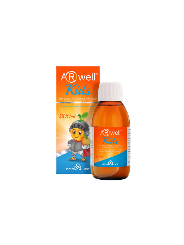 Arwell Kids Beta Glukan Vitamin ve Mineral İçeren Sıvı Takviye Edici Gıda 200 ml