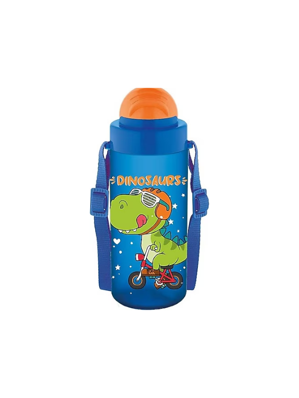 NOKİ KIDS SU MATARASI TRİTAN PİPETLİ KAPAK SOFT TOUCH ASKILI 550 ML T-0101
