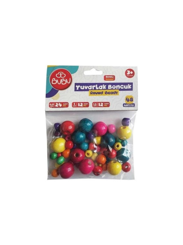 BU-BU YUVARLAK RENKLİ BONCUK KARIŞIK HS0035